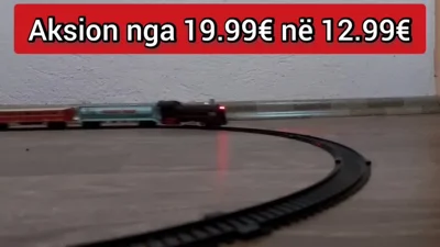 Tren elektrik lodër me dritë dhe sirenë