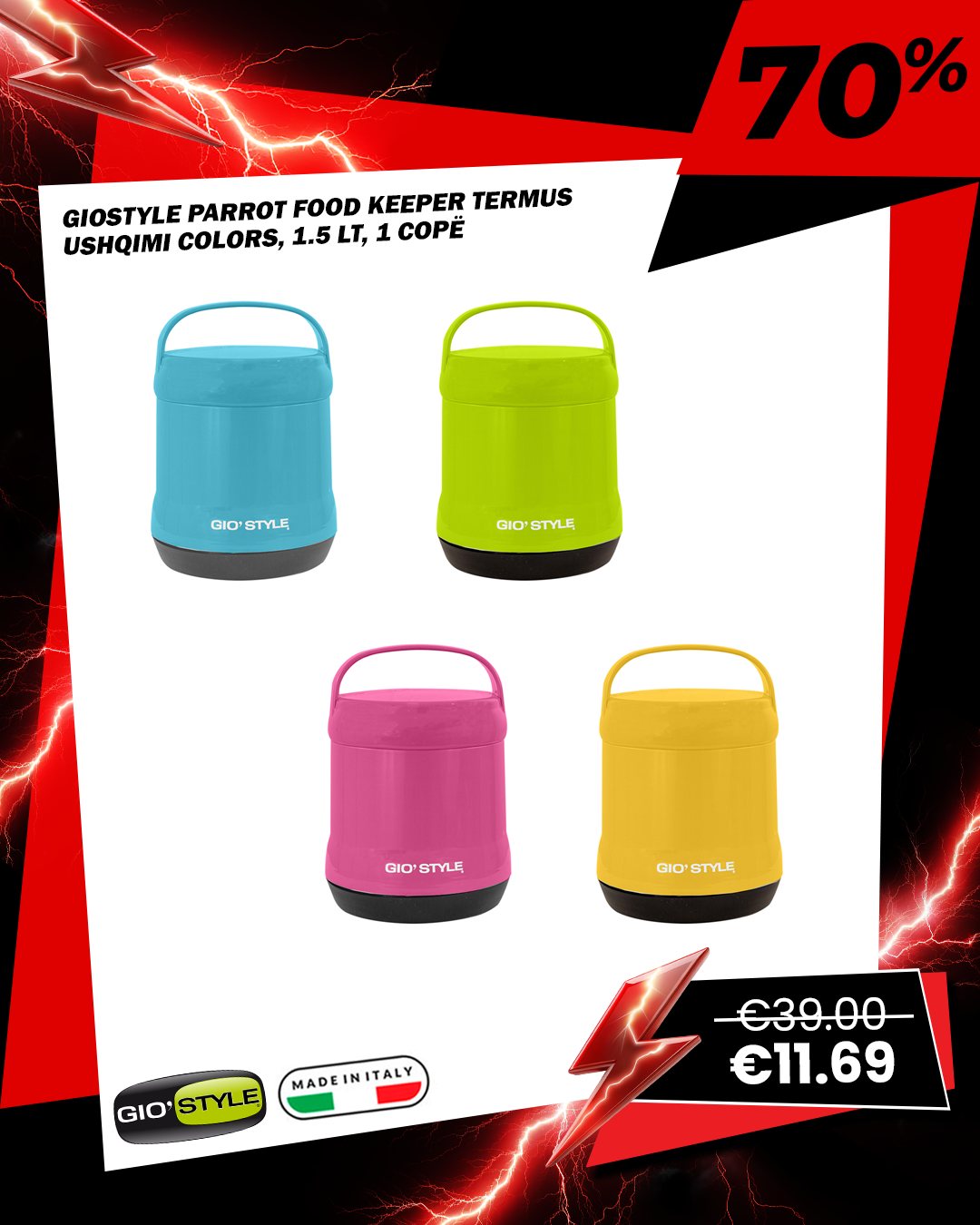 Termus ushqimi Giostyle Parrot 1.5 litër – Arteg Prishtinë