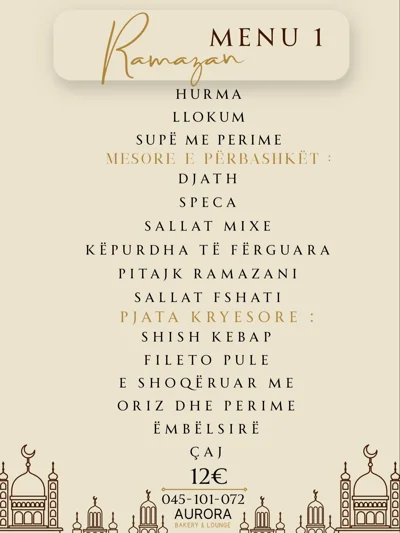 Menu iftari me shish kebap dhe file pule