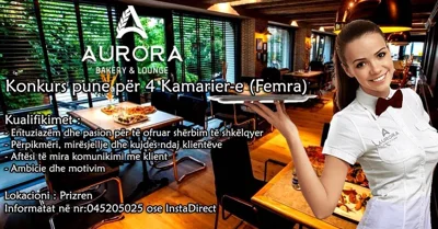 Njoftim pune për 4 kamariere