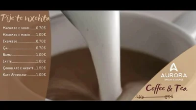 Menu kafeje dhe çaji