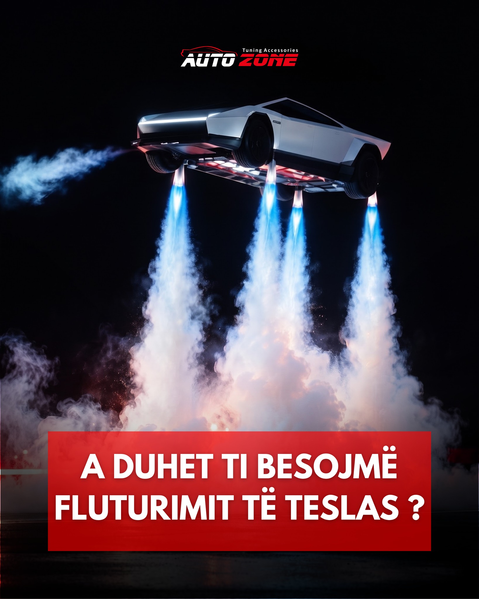 Veturë Tesla me shtytës fluturues – AUTO ZONE® Tuning accessories