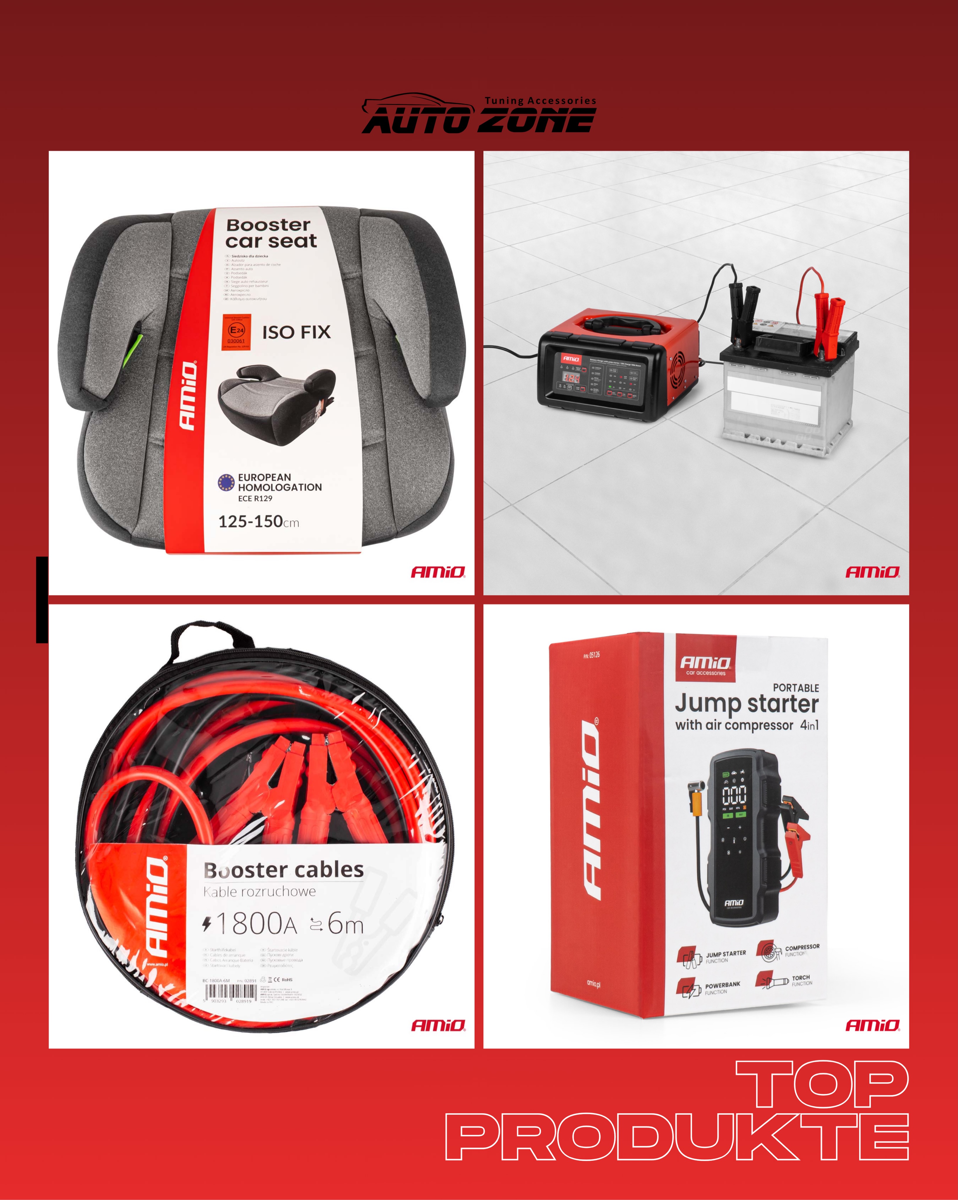 Aksesorë Amio për veturë me karikues dhe mbajtës – AUTO ZONE® Tuning accessories (2)