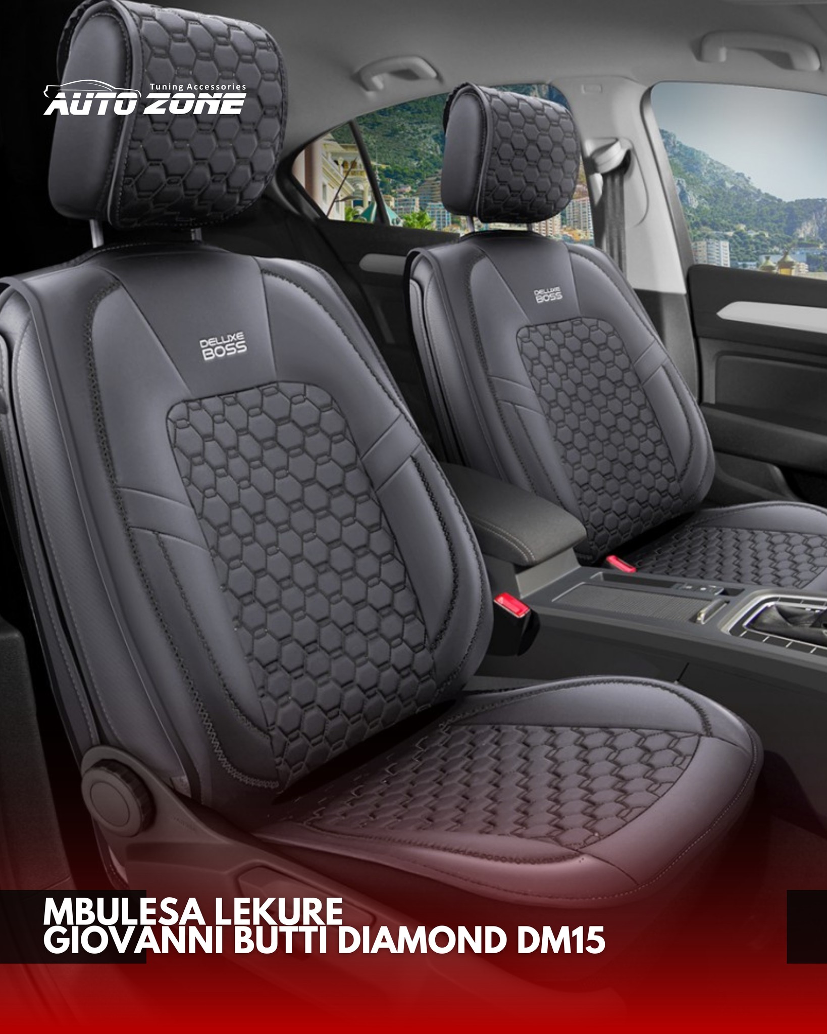 Mbulesa lëkure premium universale për ulëse – AUTO ZONE® Tuning accessories (2)