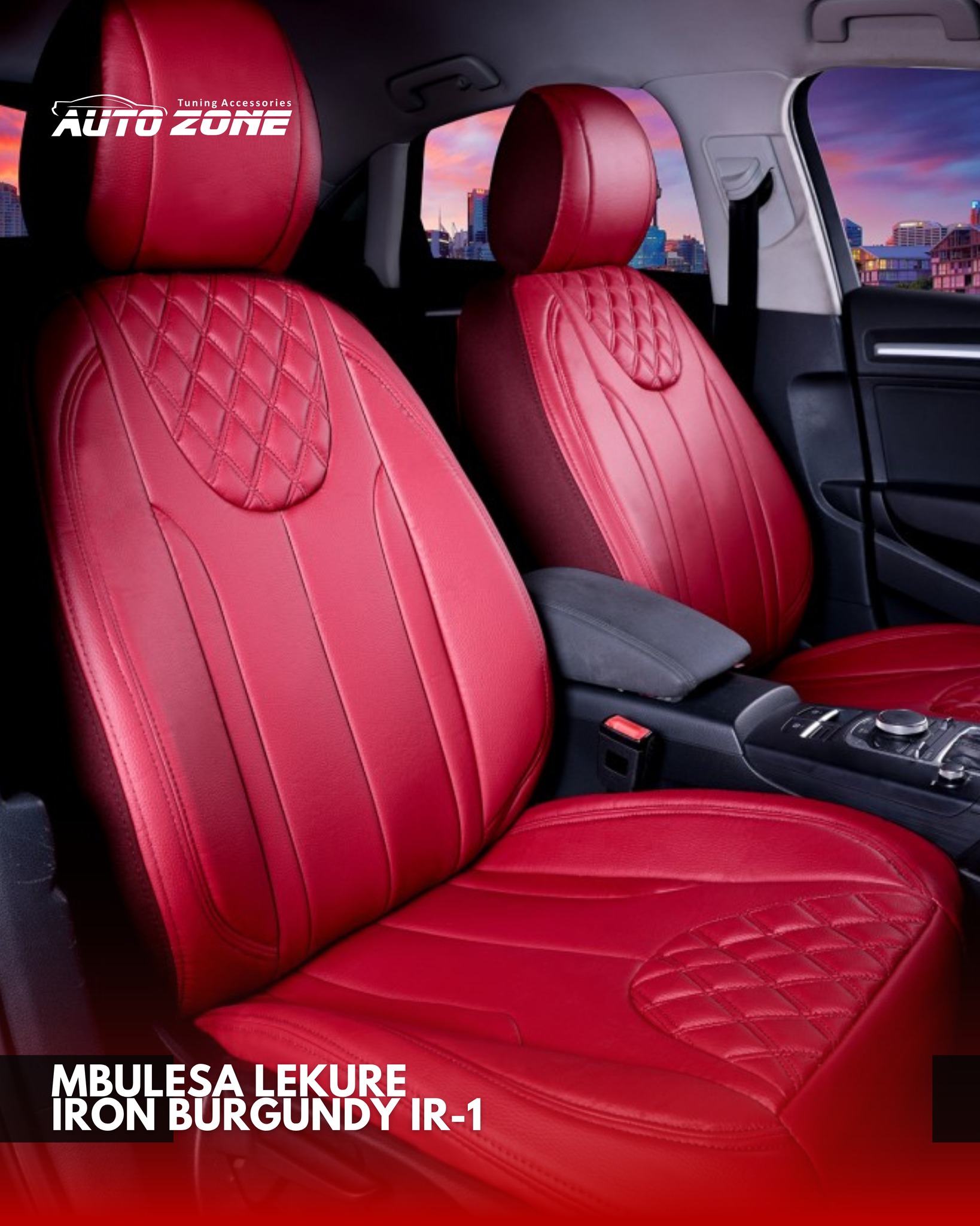 Mbulesa lëkure premium universale për ulëse – AUTO ZONE® Tuning accessories (4)