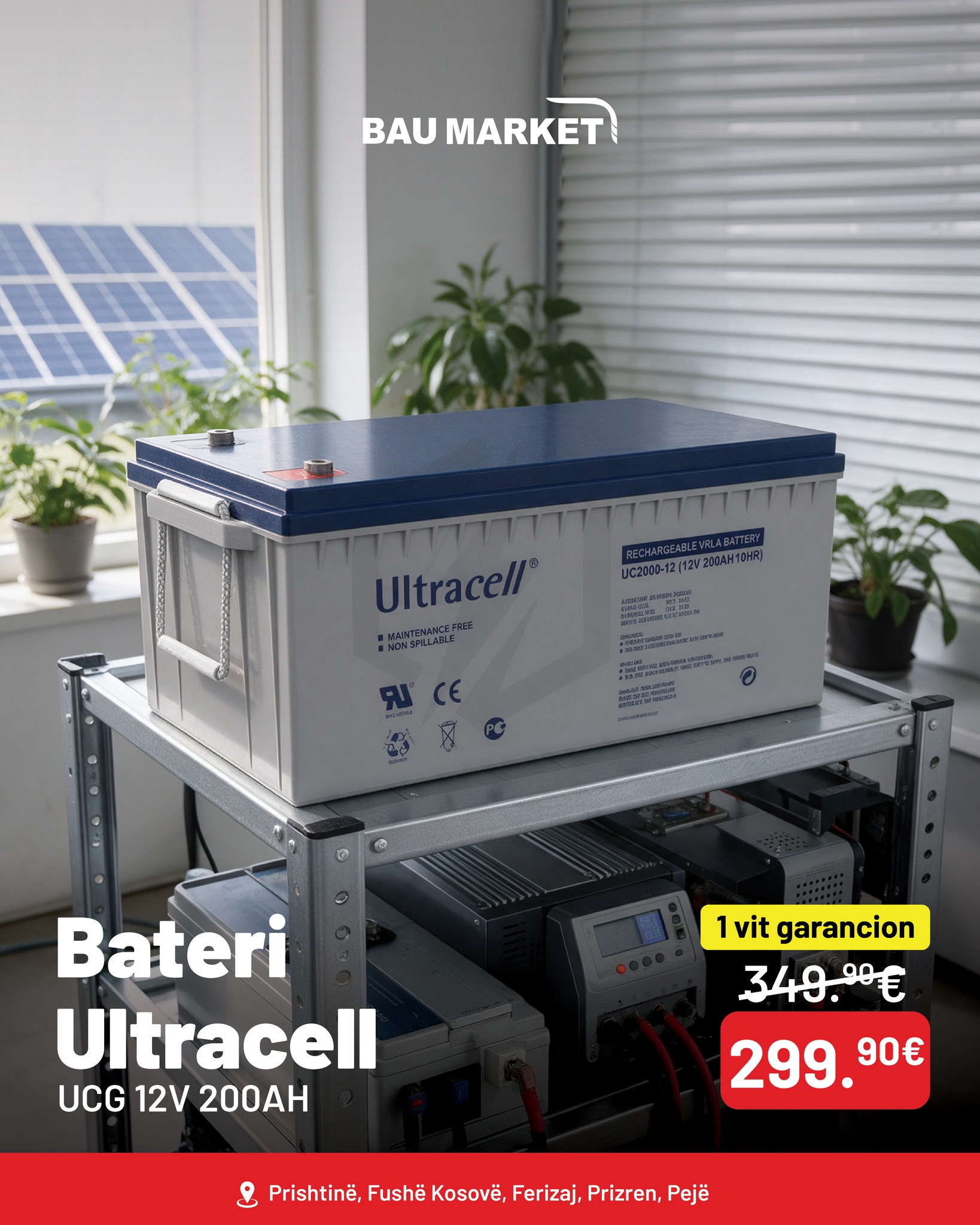 Bateri Ultracell UCG 12V 200Ah – BAU MARKET