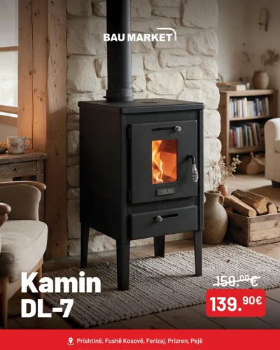 Kamin DL-7 për ngrohje shtëpie
