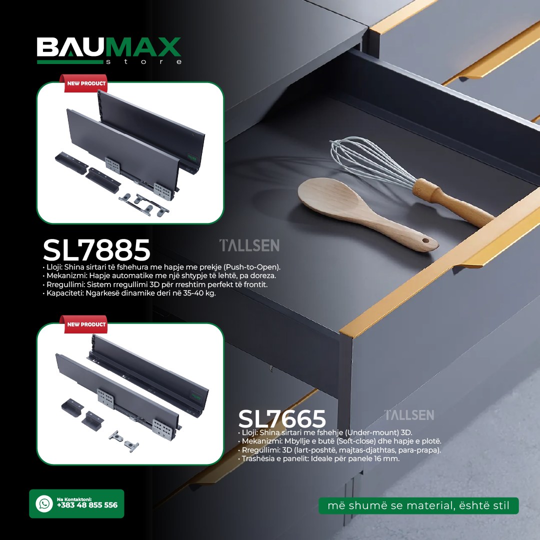 Aksesorë kuzhine Tallsen menteshe dhe sirtarë – BAUMAX store (4)
