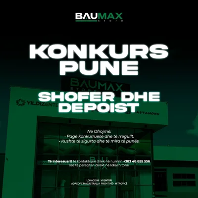 Konkurs pune për shofer dhe depoist