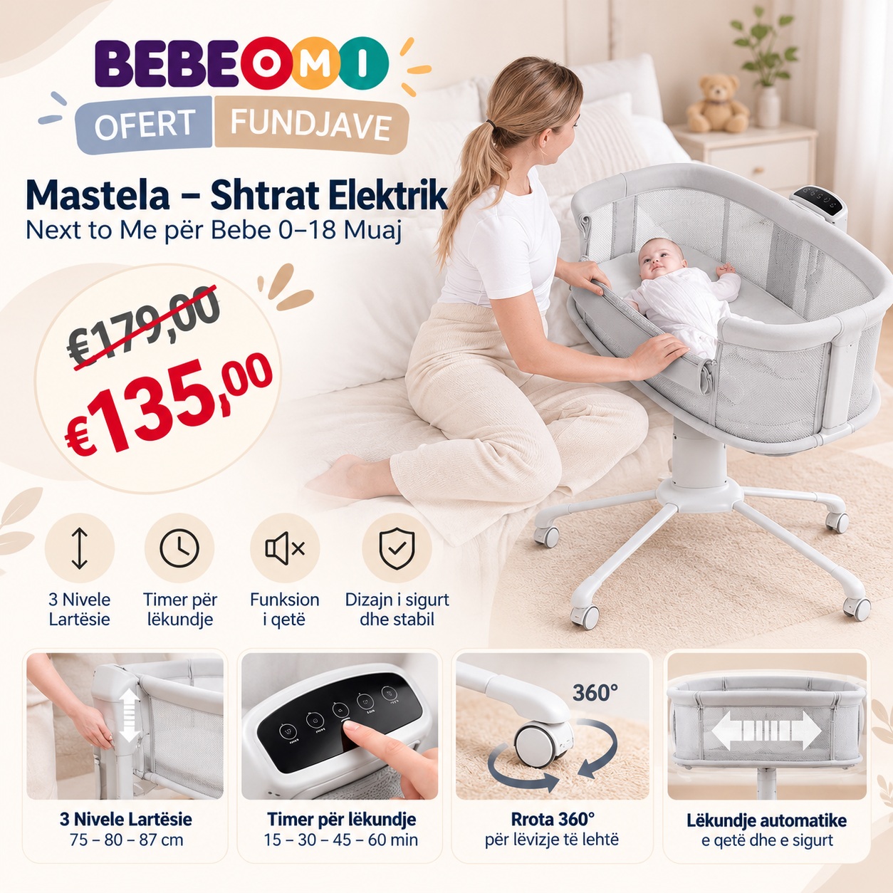 Shtrat druri 2 në 1 për bebe – Baby Shop Bebeomi®️Threebaby (2)