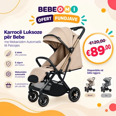 Karrocë luksoze për bebe me palosje automatike