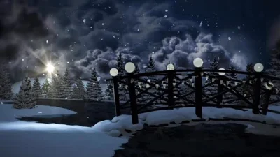 Urim për Vitin e Ri me peizazh dimëror