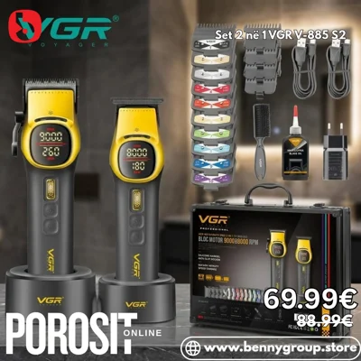 Set makinë qethjeje dhe trimer 2 në 1