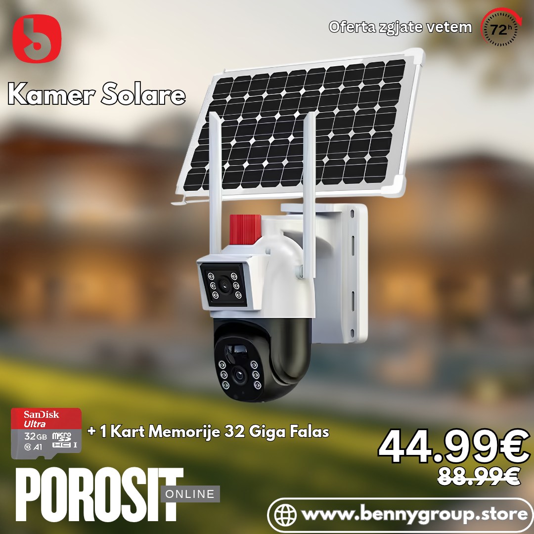 Kamerë sigurie solare me kartë 32 GB – Benny Shop