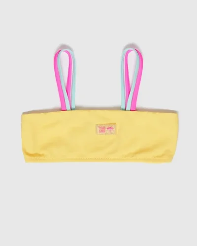 Top bikini i verdhë për vajza
