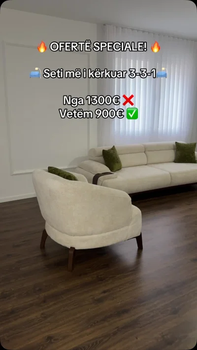 Set divanesh krem 3-3-1