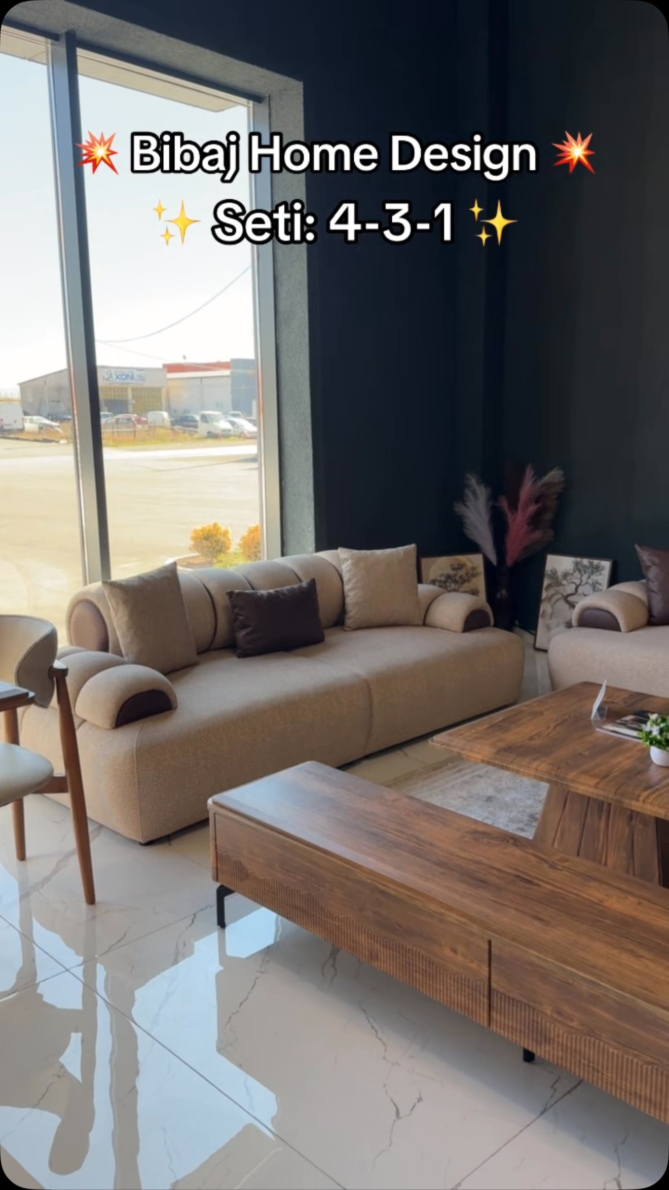 Set divanesh bezhë 4-3-1 – BIBAJ HOME DESIGN