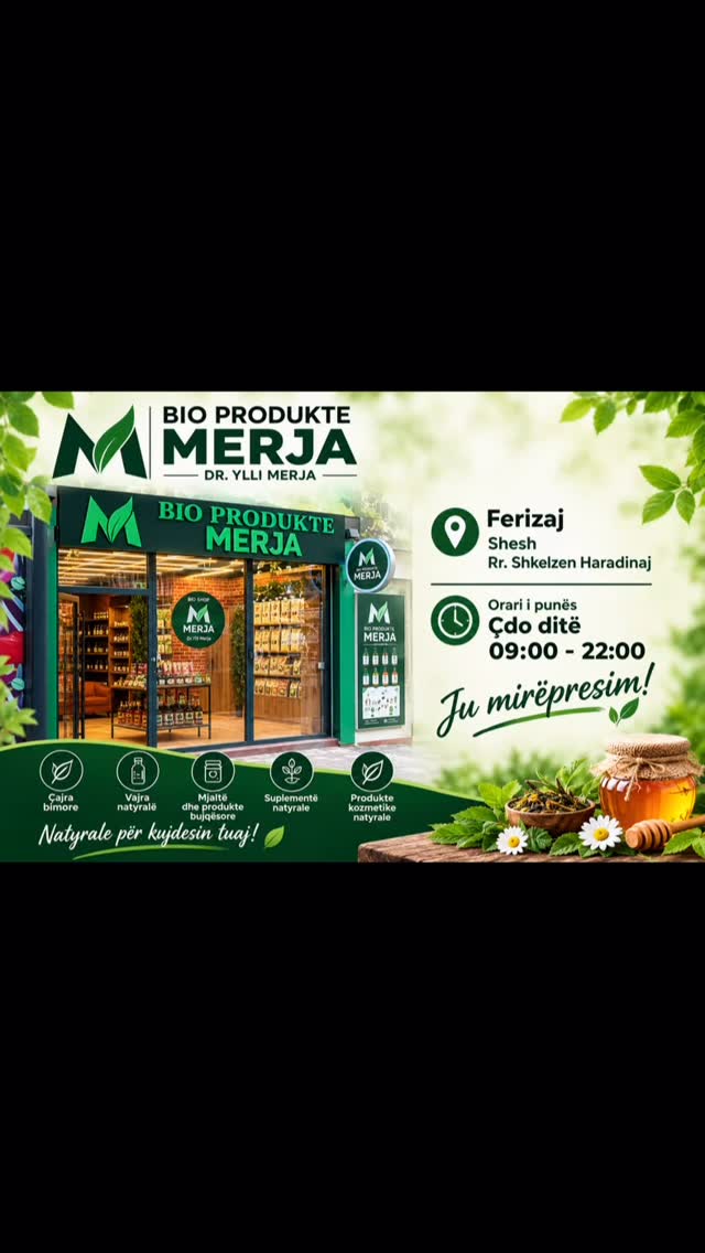 Dyqan me çajra bimorë dhe vajra natyralë – Bio Produkte Merja