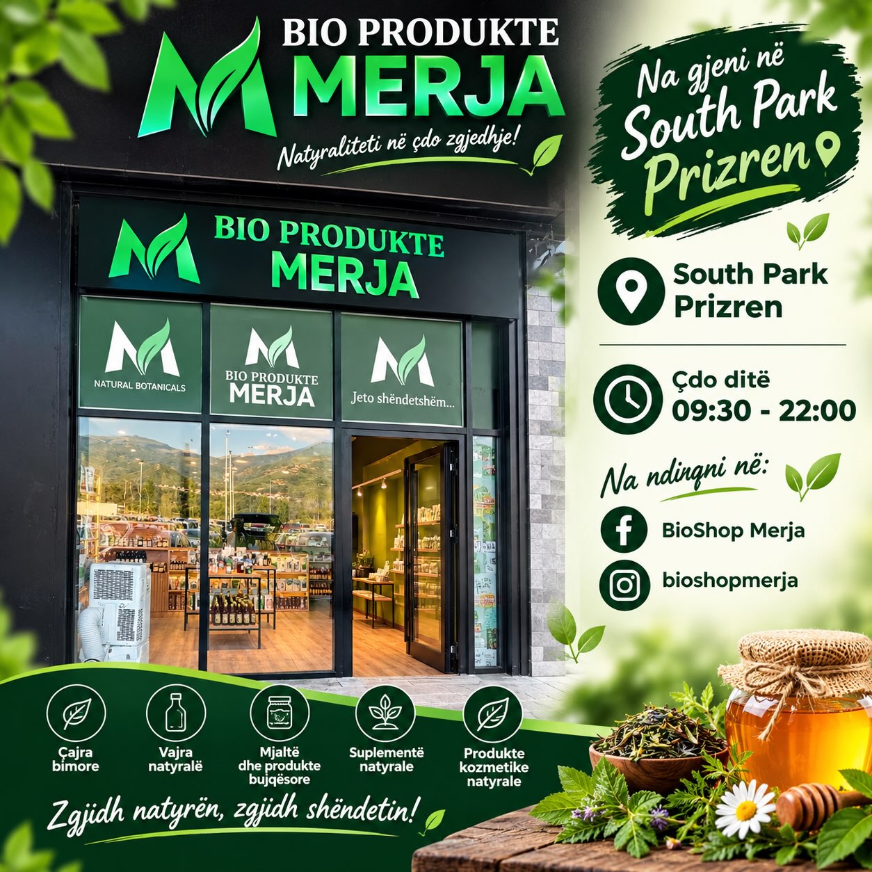 Dyqan produktesh bio në South Park Prizren – Bio Produkte Merja