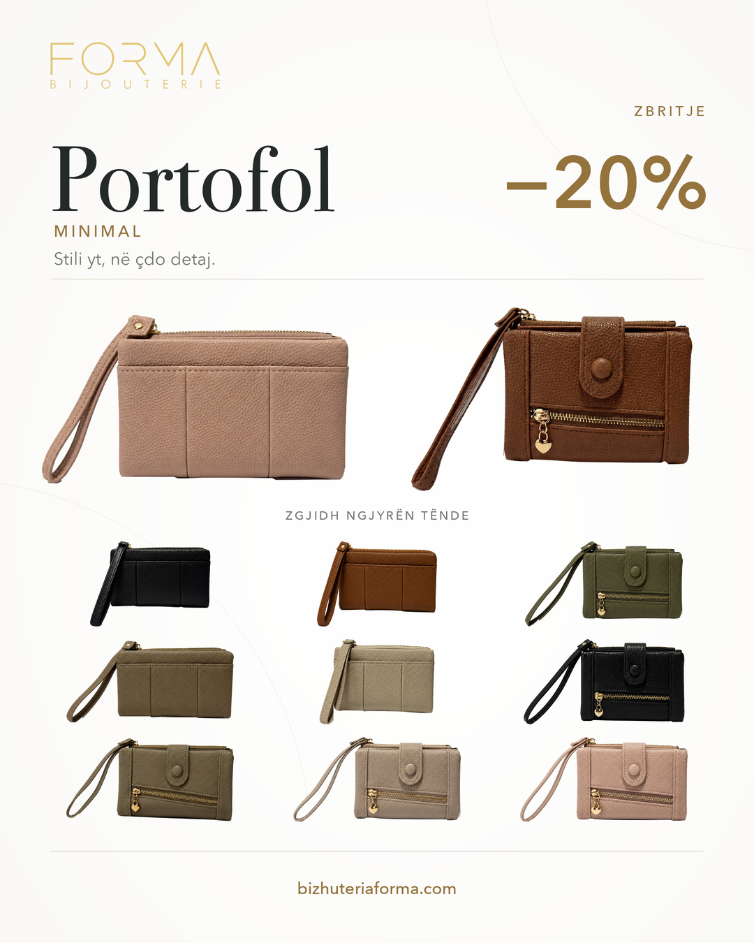 Portofol për femra me ndarje për kartela – Bizhuteria FORMA (2)