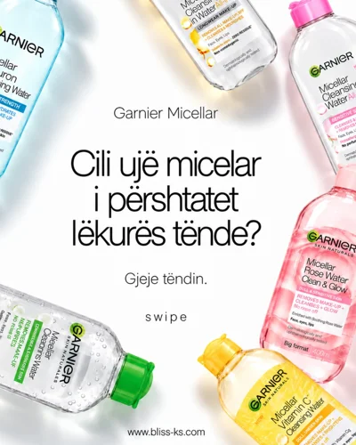 Ujë micelar Garnier për lloje të ndryshme lëkure