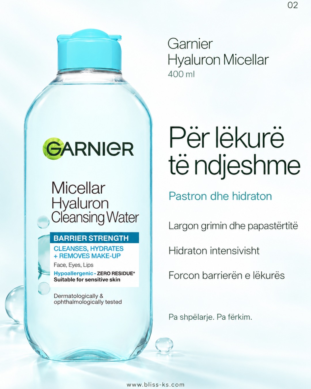 Ujë micelar Garnier për lloje të ndryshme lëkure – Bliss Cosmetics (2)