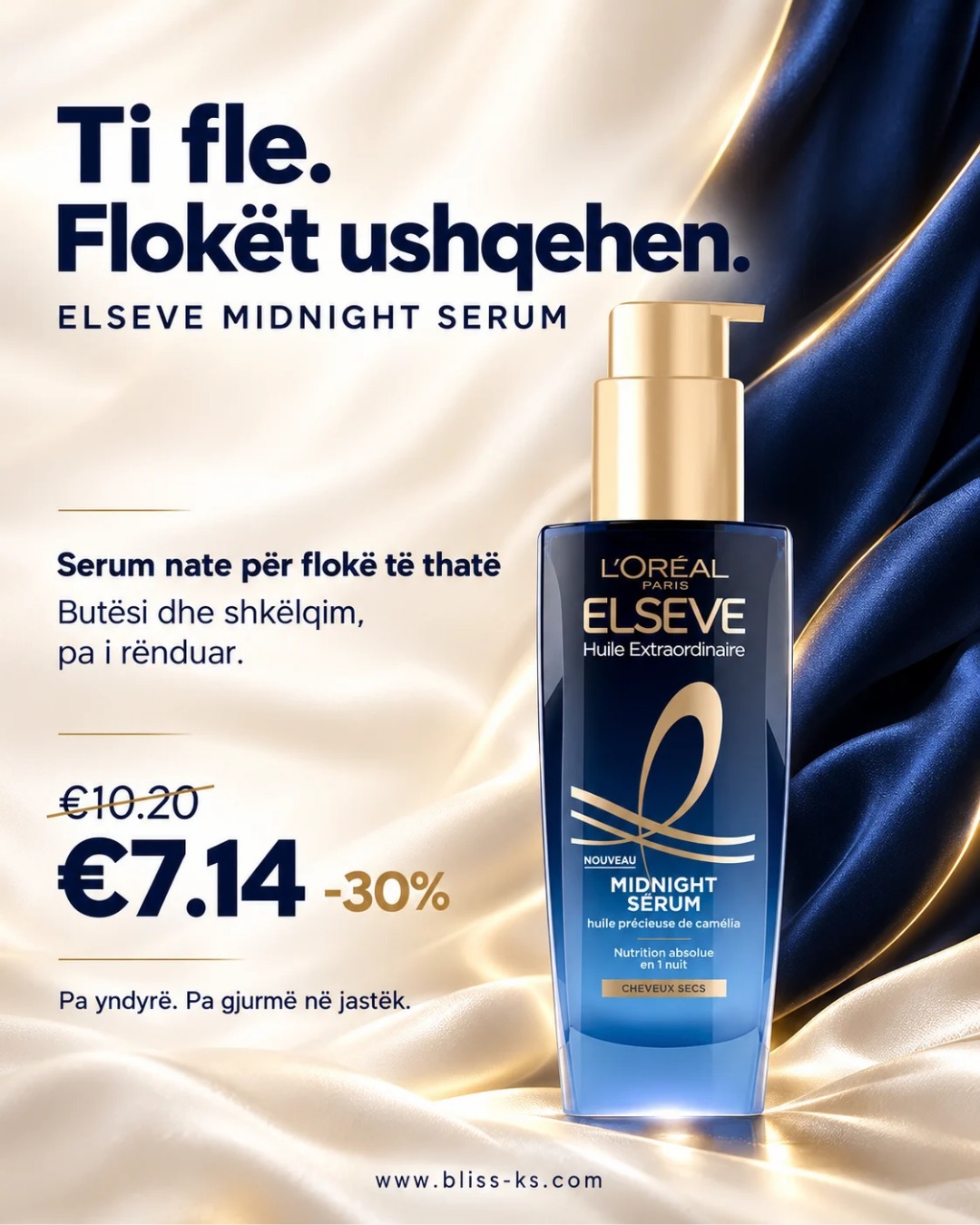 Serum nate për flokë L'Oréal Elseve Midnight – Bliss Cosmetics