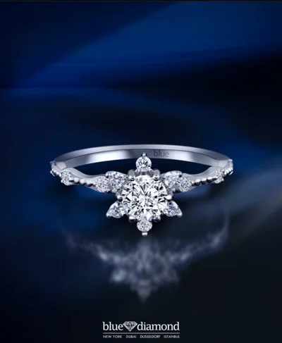 Unazë diamanti Lotus