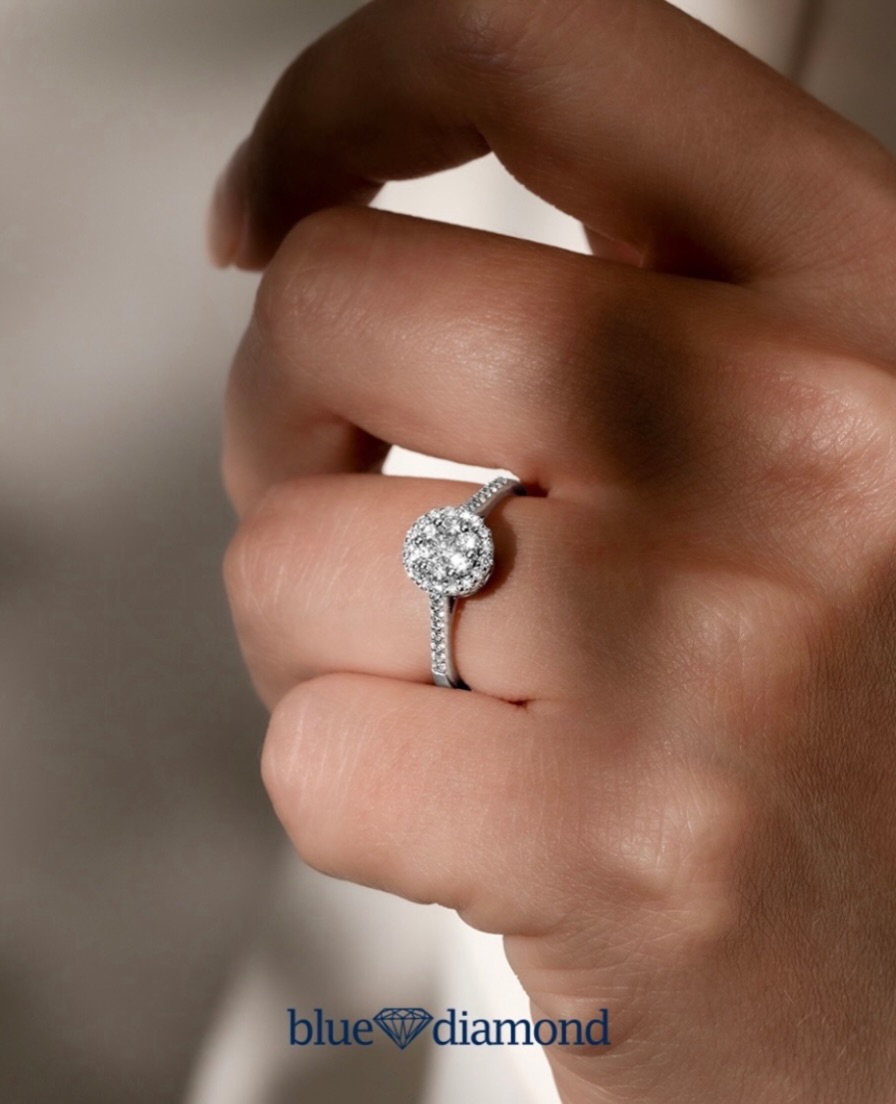 Unazë propozimi me diamant – Bluediamondks