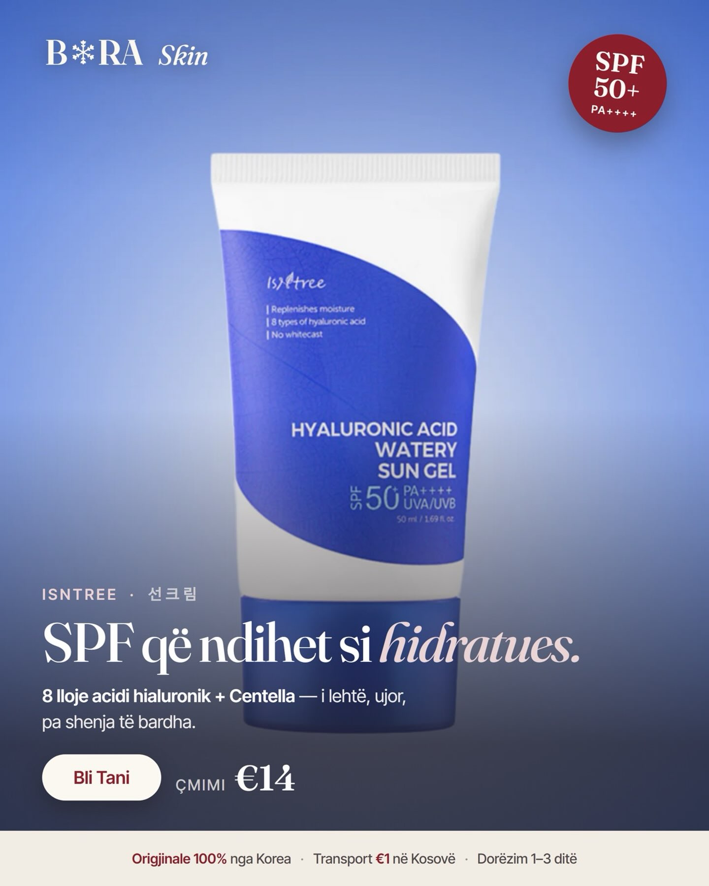 Krem dielli Isntree Hyaluronic Acid SPF 50+ – Bora Beauty