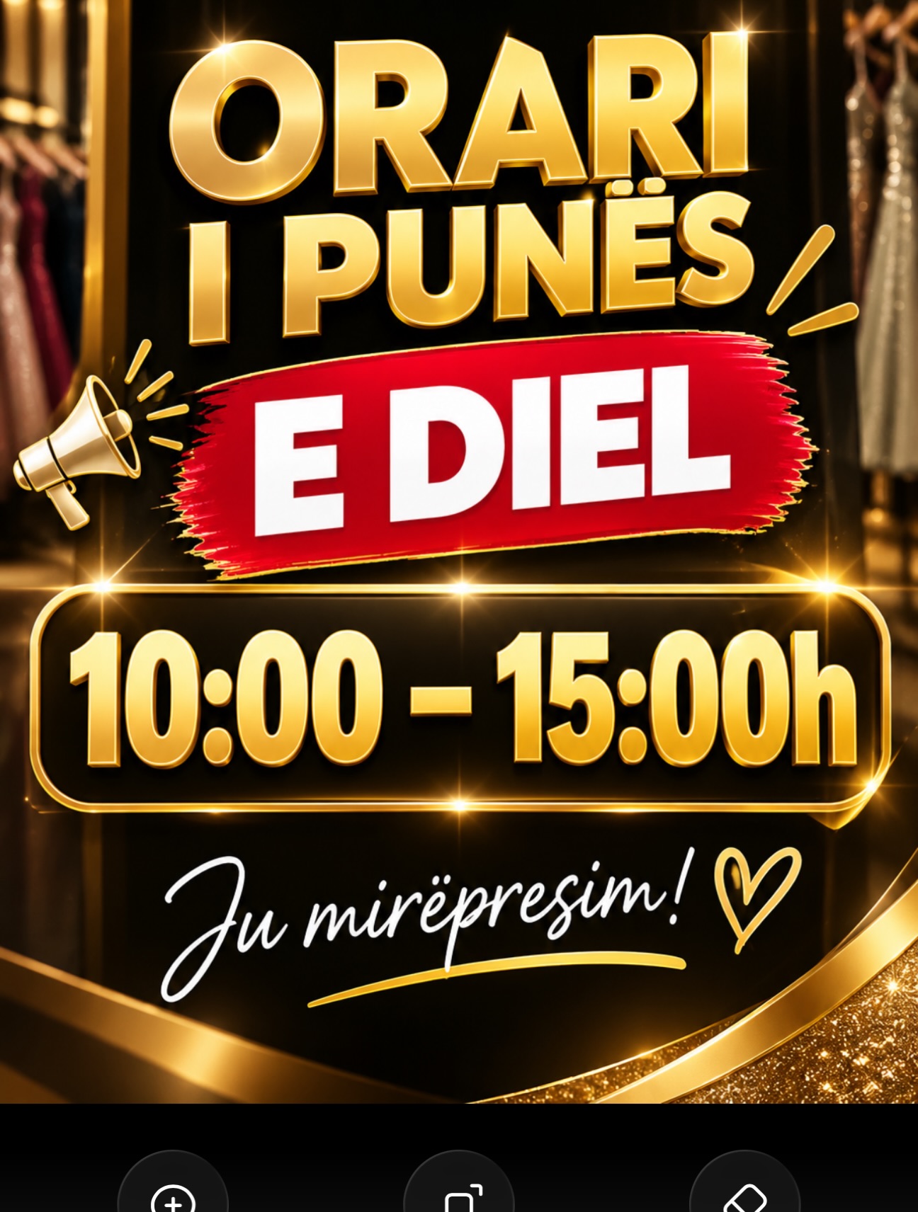 Njoftim për orarin e punës të dielën – Boutique FOR YOU 1 Pejë🛍️