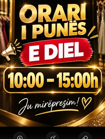 Njoftim për orarin e punës të dielën