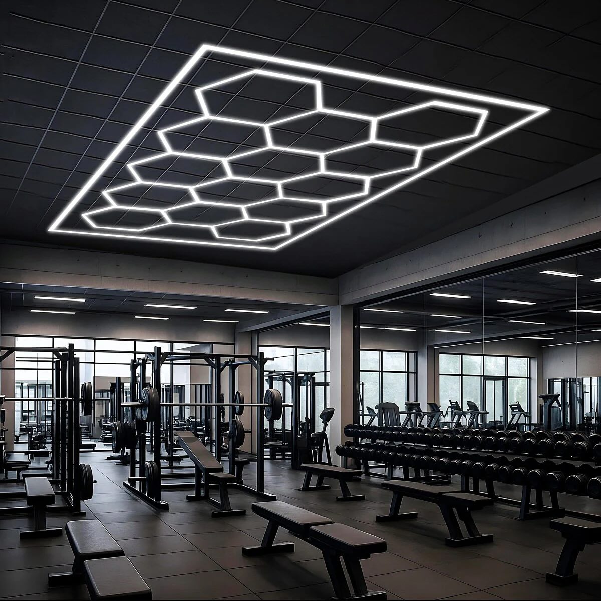 Ndriçim LED hekzagonal për tavan 4.80x2.40 – BS Lighting (2)