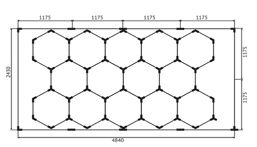 Ndriçim LED hekzagonal për tavan 4.80x2.40 – BS Lighting (3)