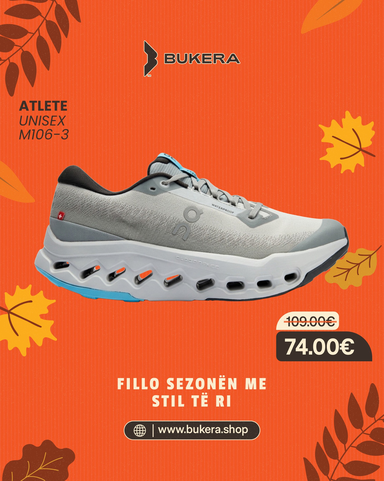Atlete On unisex gri të çelëta – Bukera