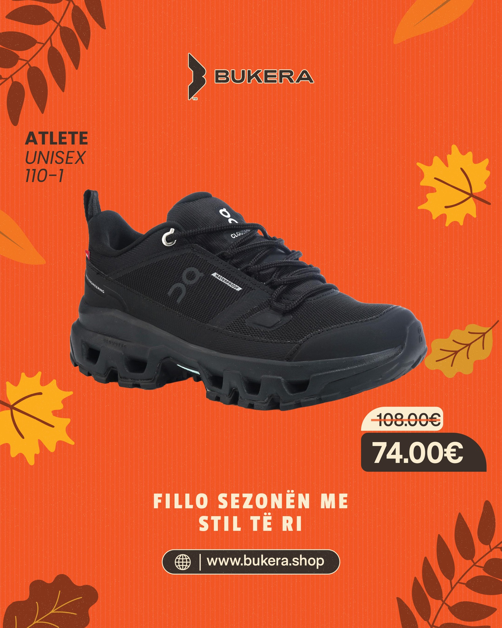 Atlete On unisex të zeza – Bukera