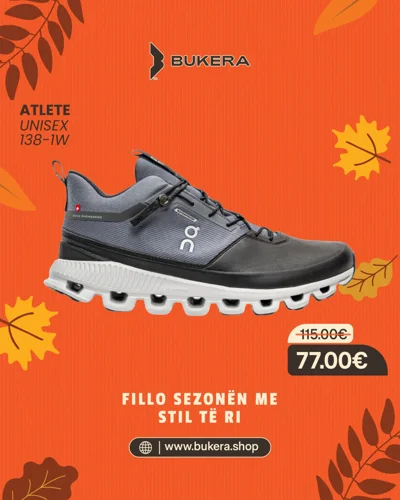 Atlete On unisex gri me taban të bardhë