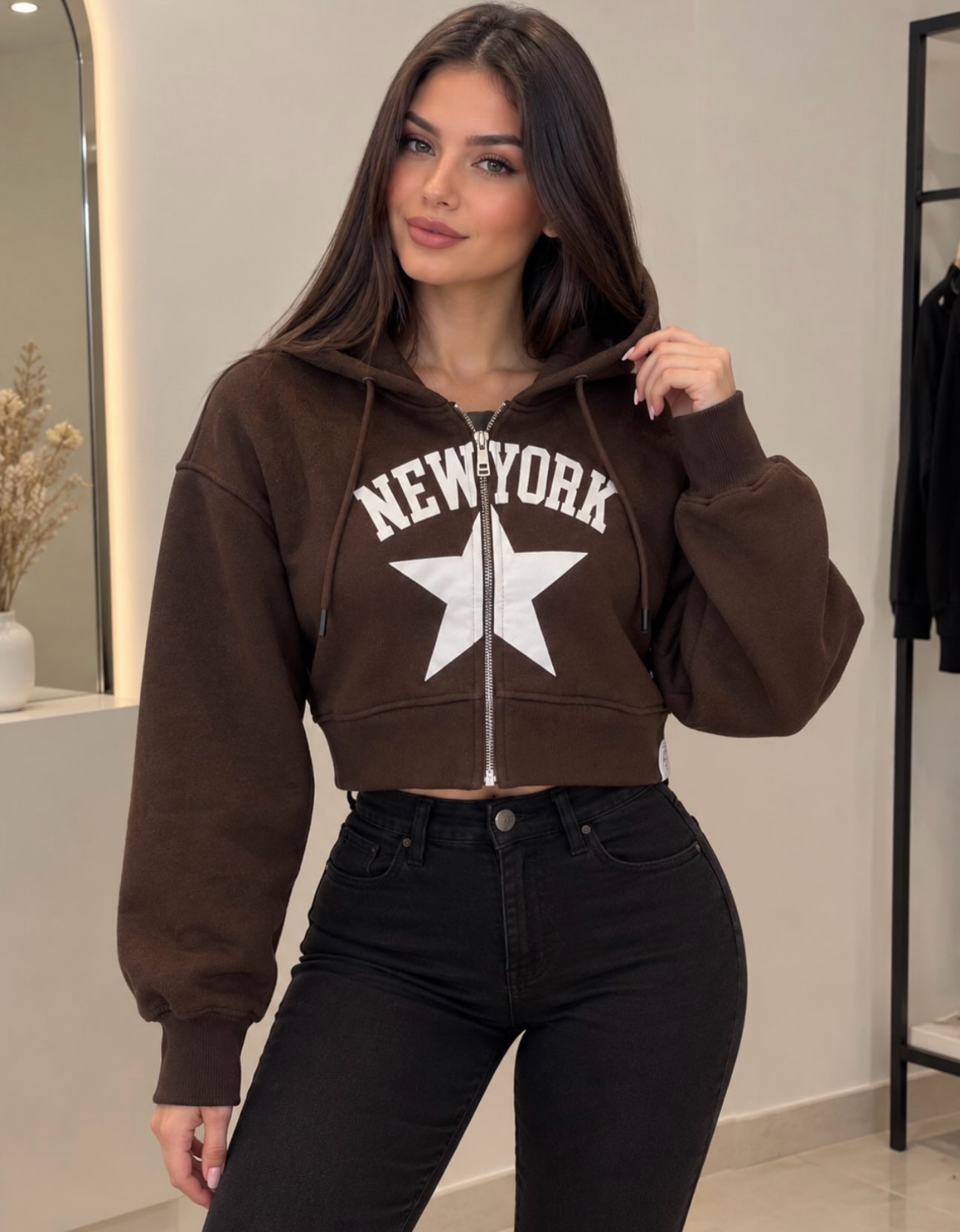 Duks kafe me kapuç dhe mbishkrim New York – Central Center