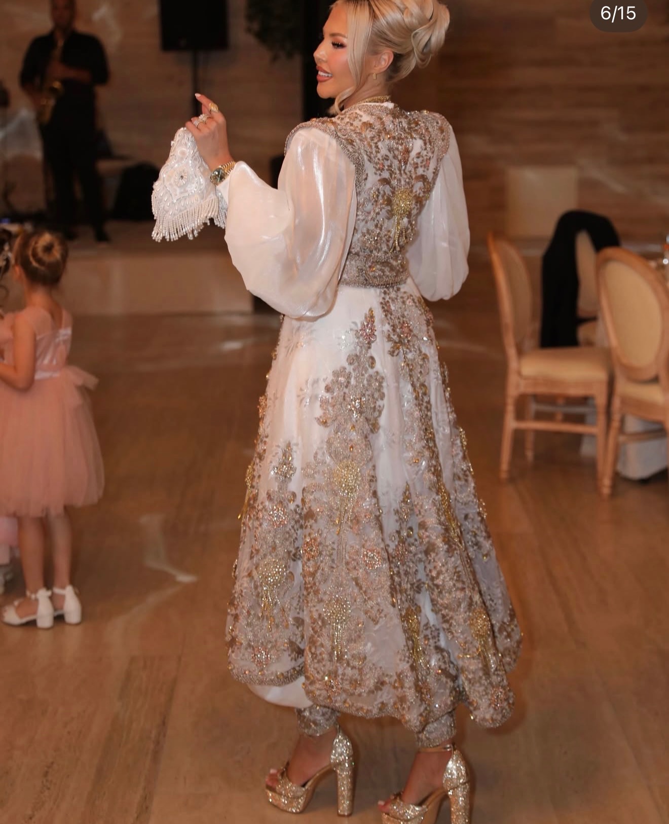Veshje tradicionale nusërie e bardhë me dimi – Butiku Flaka (4)
