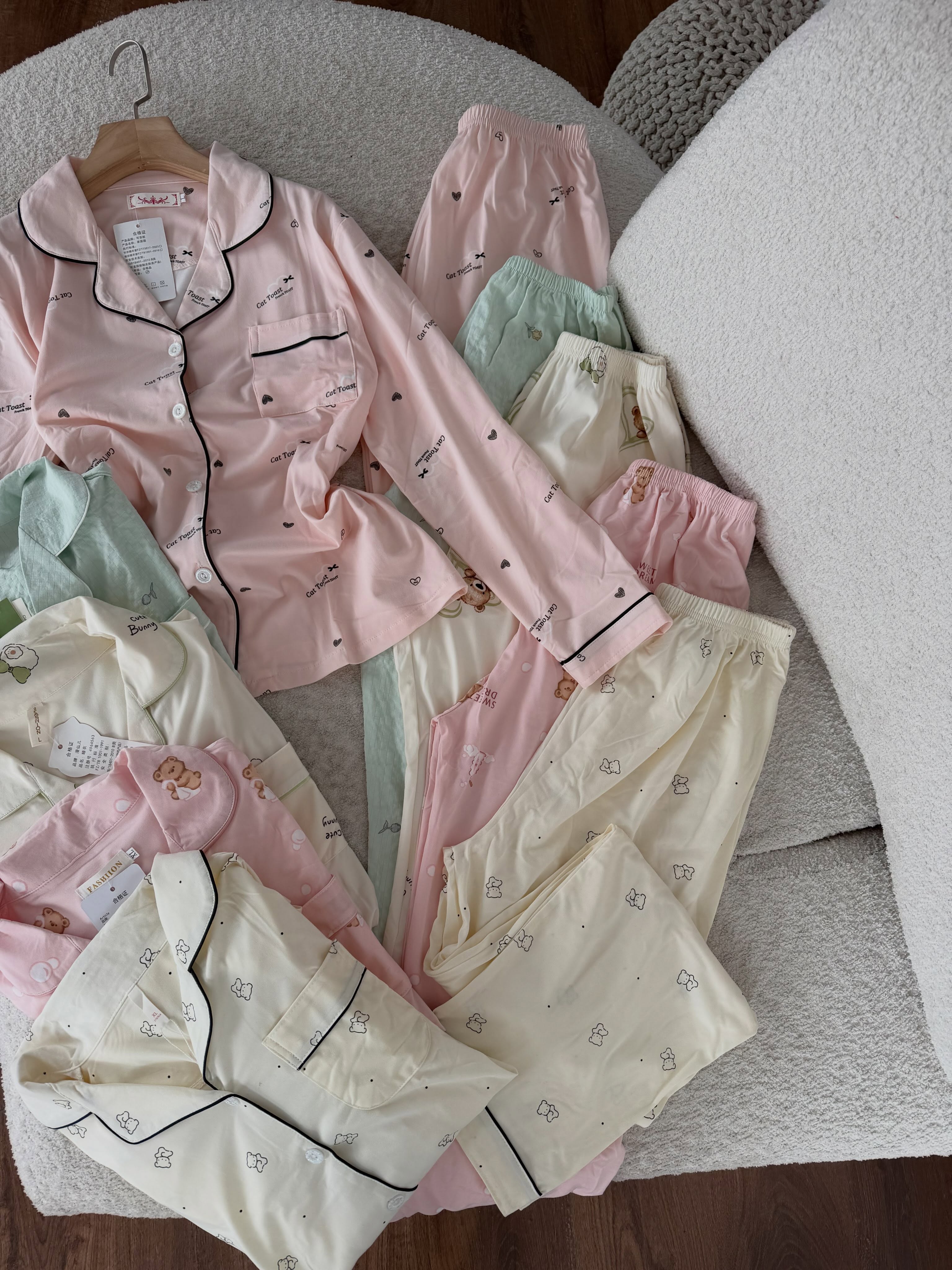 Pizhama femrash satin me kopsa – butikulettifashion (2)