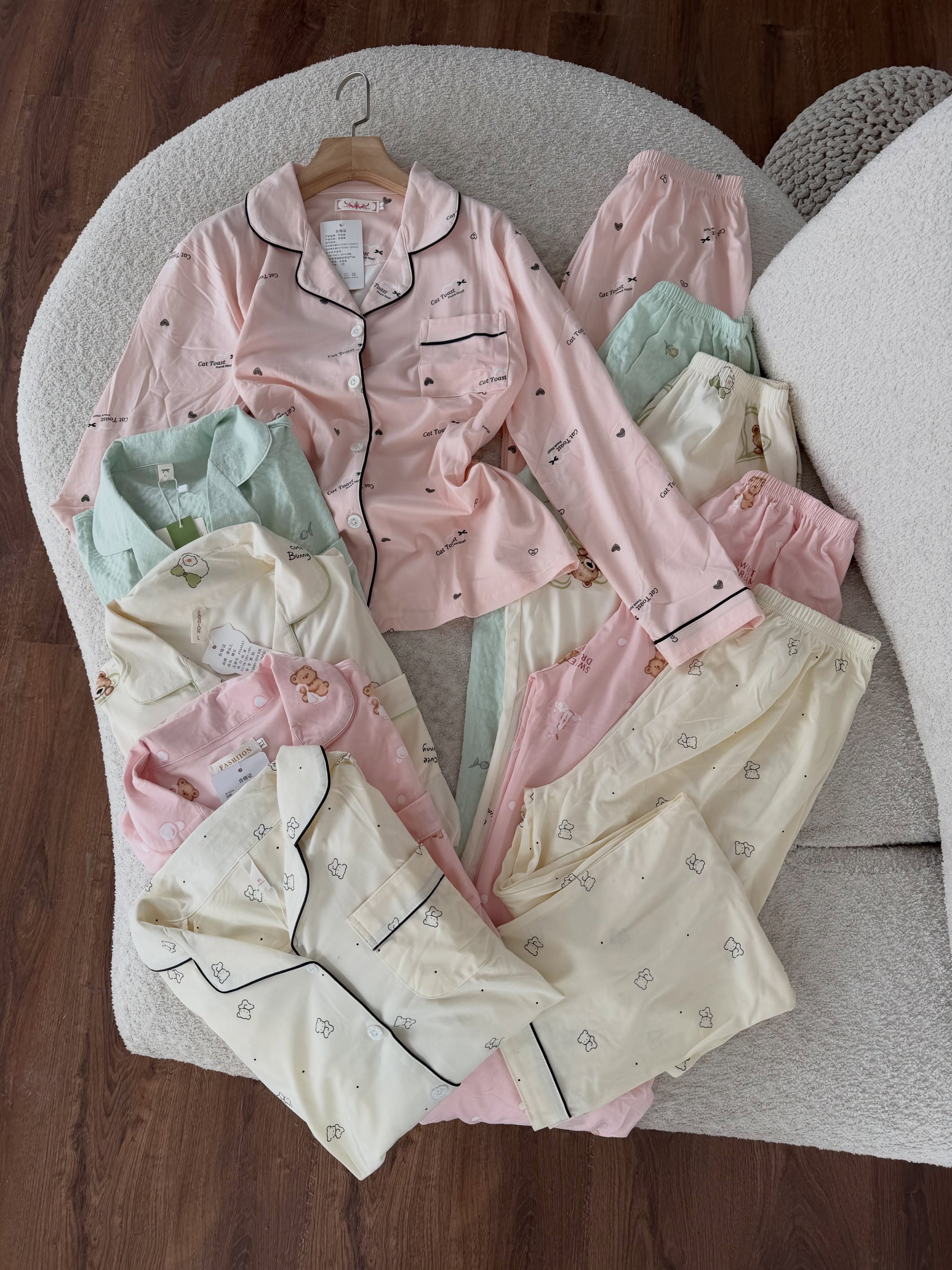 Pizhama femrash satin me kopsa – butikulettifashion (4)