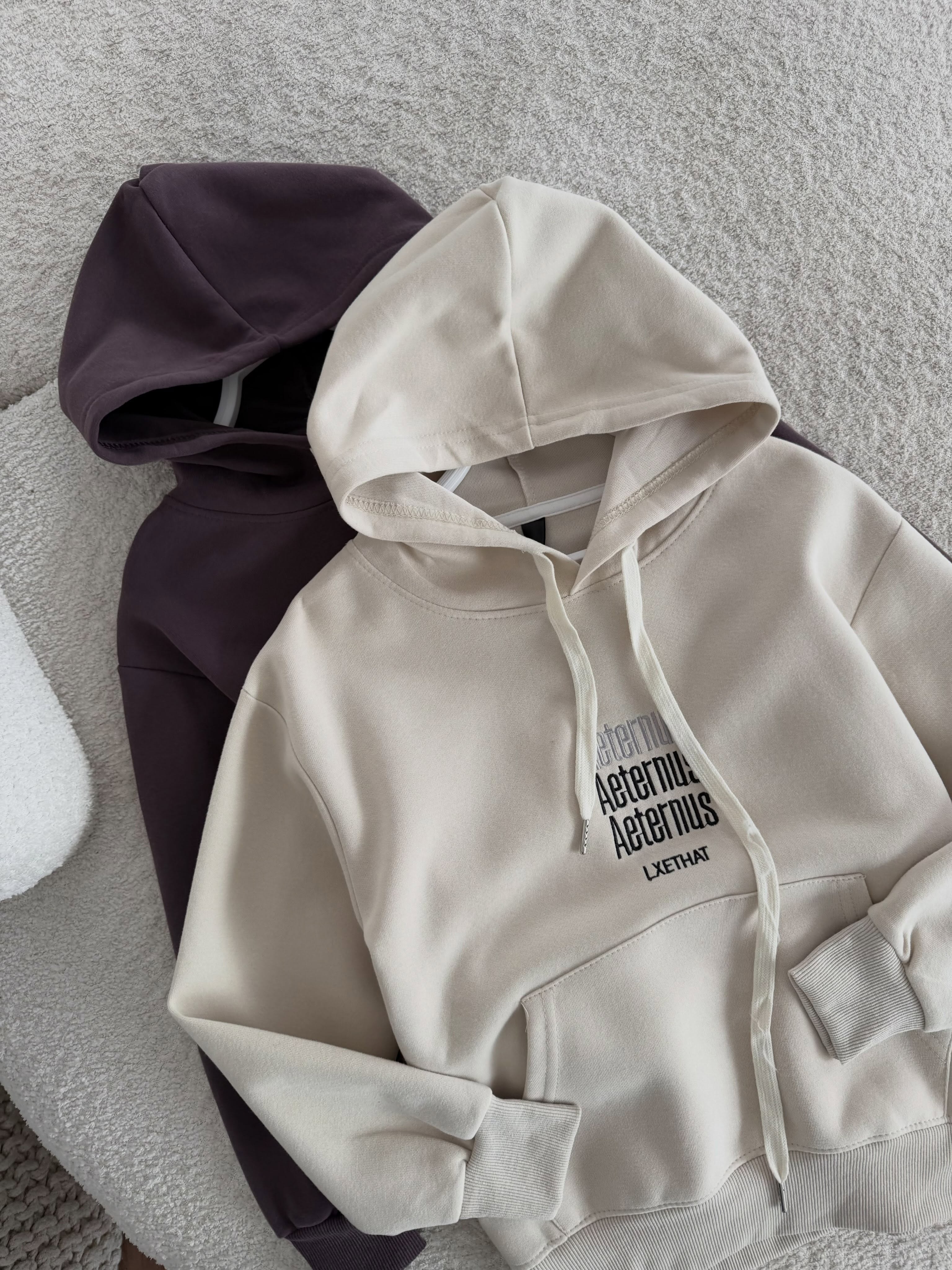 Duks për fëmijë me kapuç bezhë – butikulettifashion (3)
