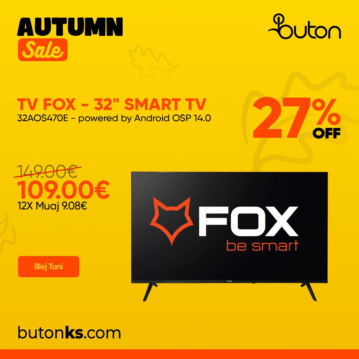 Smart TV Fox 32 inç Android – Buton Electronics