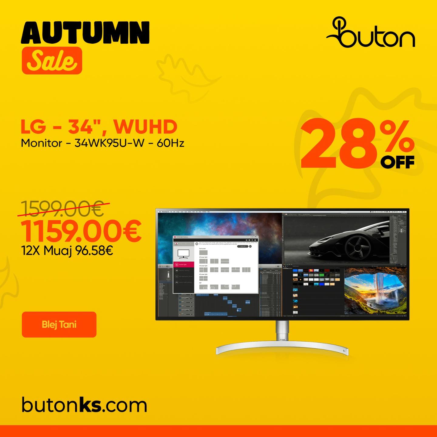 Monitor LG 34 inç UltraWide WUHD – Buton Electronics