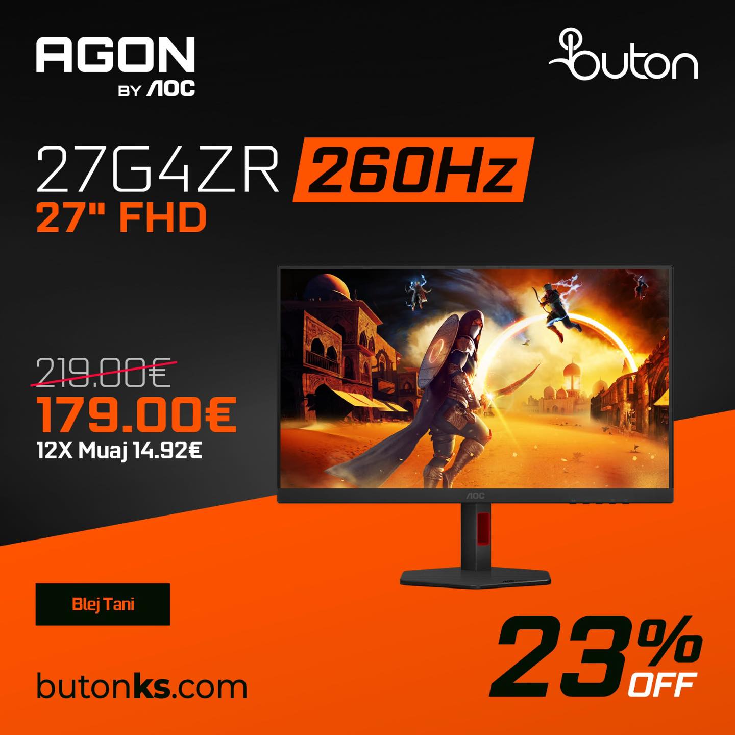 Monitorë gaming AGON by AOC deri 310Hz – Buton Electronics (3)