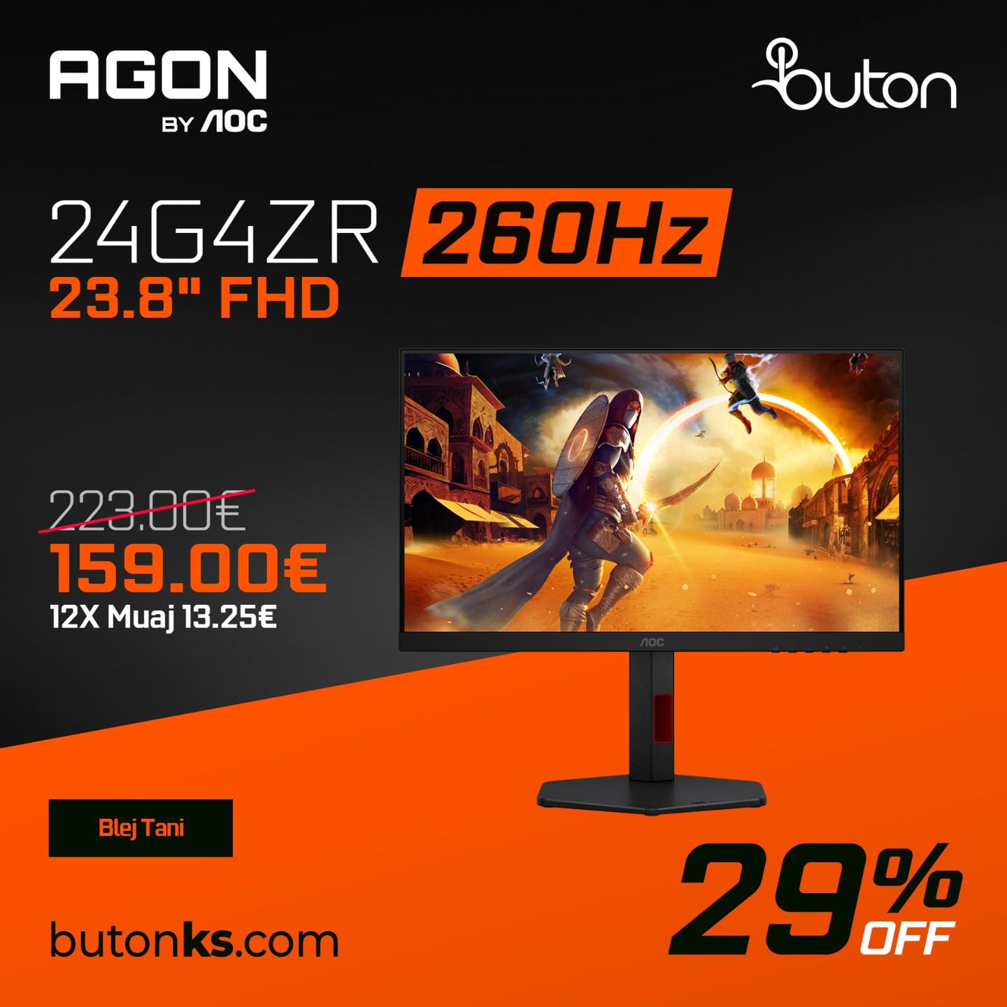 Monitorë gaming AGON by AOC deri 310Hz – Buton Electronics (4)