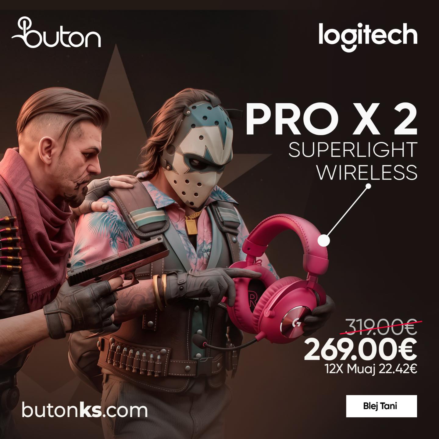 Kufje gaming Logitech PRO X 2 Lightspeed – Buton Electronics