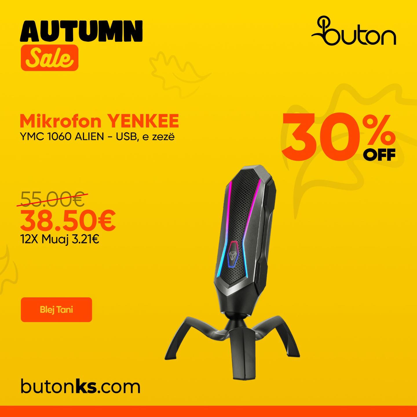 Mbajtëse kufjesh Yenkee YHB 3000 RGB – Buton Electronics (2)