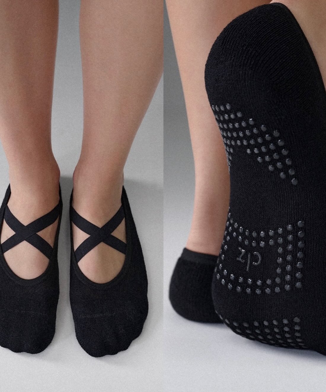 Çorape pilatesi të zeza me gishta dhe rripa – Calzedonia Kosovo (3)