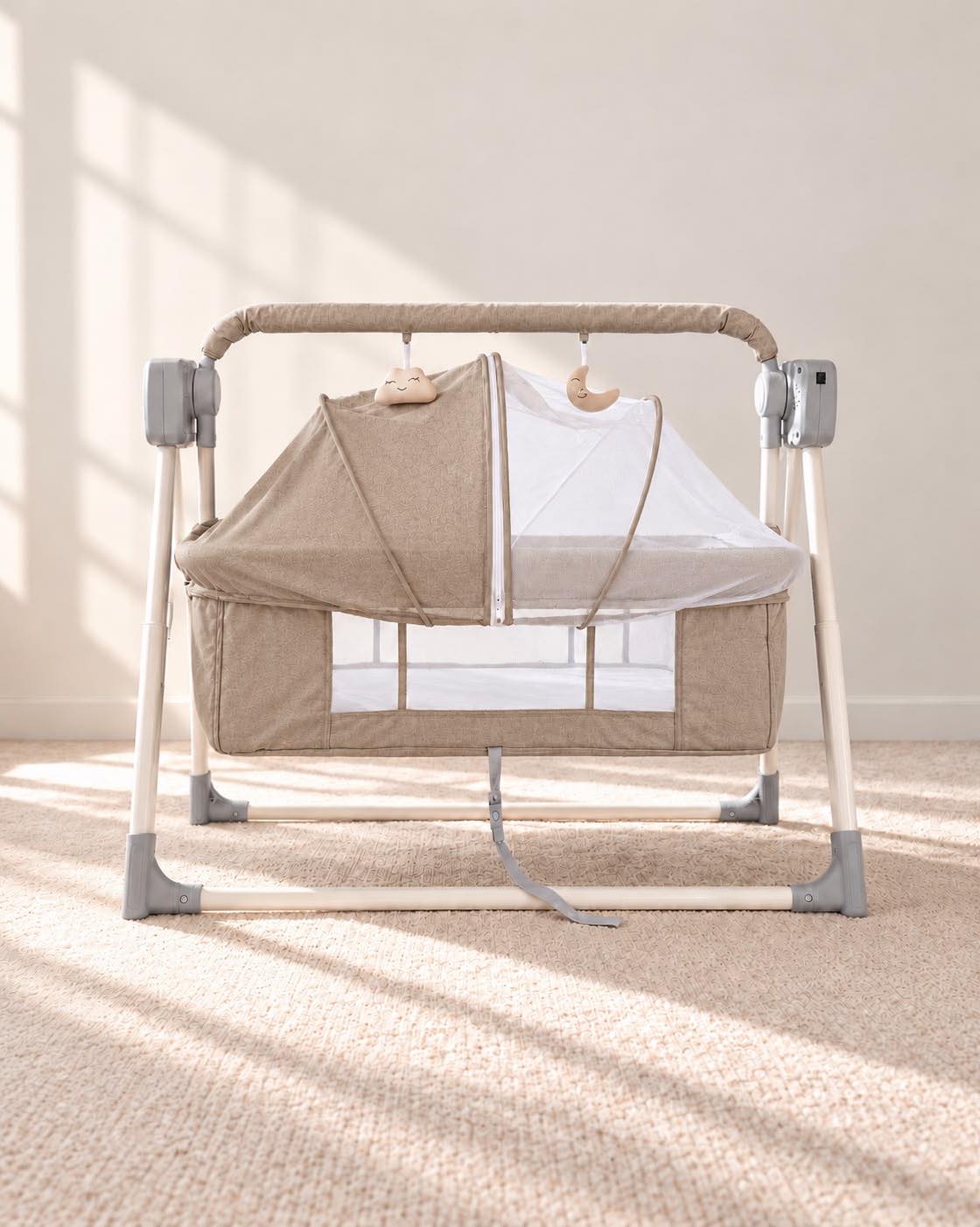Shtrat lëkundës elektrik për bebe – Caramell Kids (3)